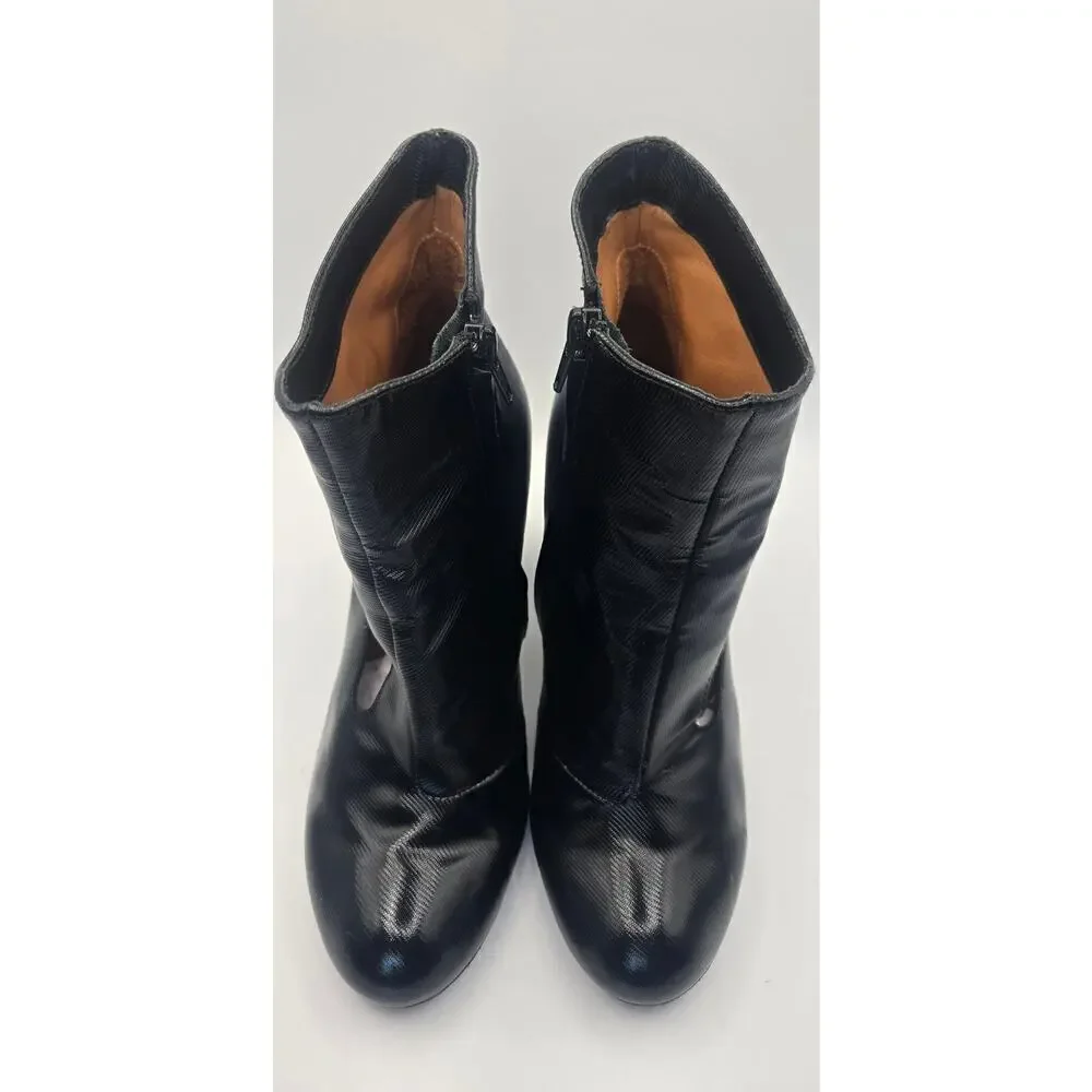 Vintage Chie Mihara Black Cut Out Ladies Leather Boots Size 37- US Size 6.5